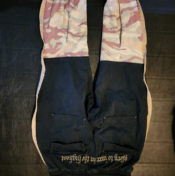 Rare INXX Master Series Particle Force BlackTrack Pants & oversized shirt